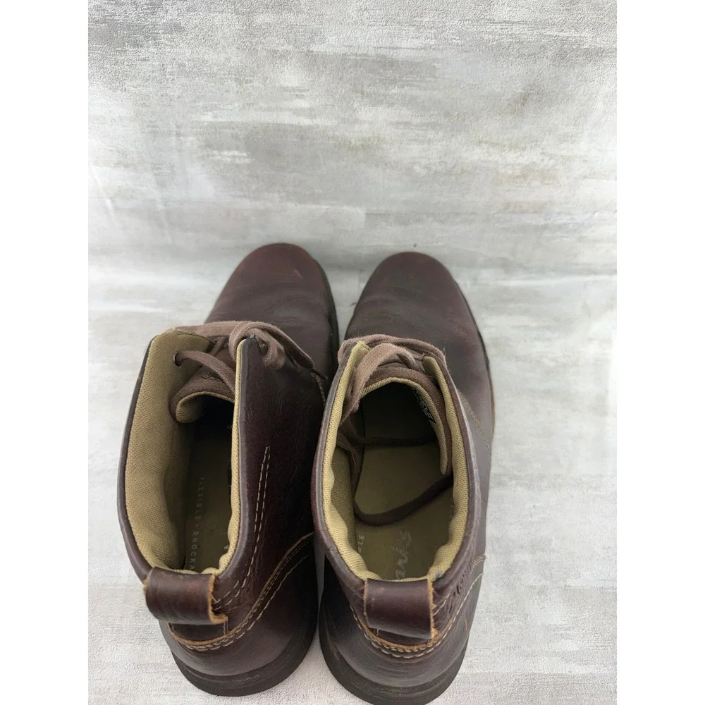 Clarks Men 26066261 Dark Brown Leather Chukka Ankle Boots Size 12M